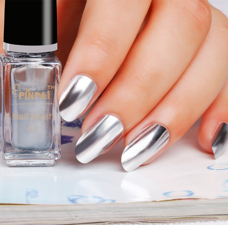 JMT-638794 Mirror Silver Nail Polish - 6ml Environmental Formula for Stunning Manicures