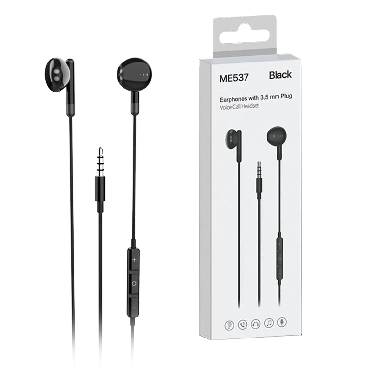 JMT-639306 3.5mm Wired Earphones with Microphone for Mobile Phones, Hi-Fi Stereo Sound Quality Earbuds Headset