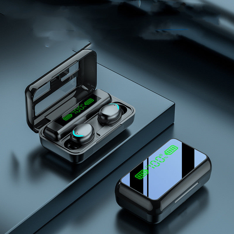 JMT-639626 Mirror Series Wireless Digital Display TWS Bluetooth Headset - Stereo, Dual-Call, Voice Control, 10m Range