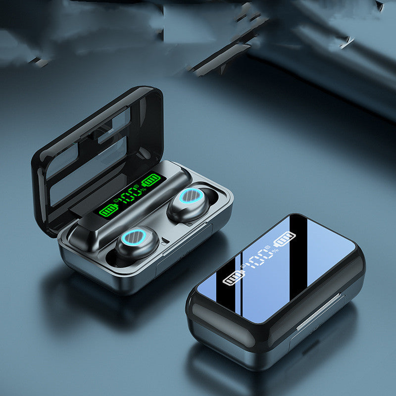 JMT-639626 Mirror Series Wireless Digital Display TWS Bluetooth Headset - Stereo, Dual-Call, Voice Control, 10m Range