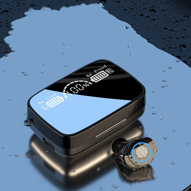 JMT-639626 Mirror Series Wireless Digital Display TWS Bluetooth Headset - Stereo, Dual-Call, Voice Control, 10m Range