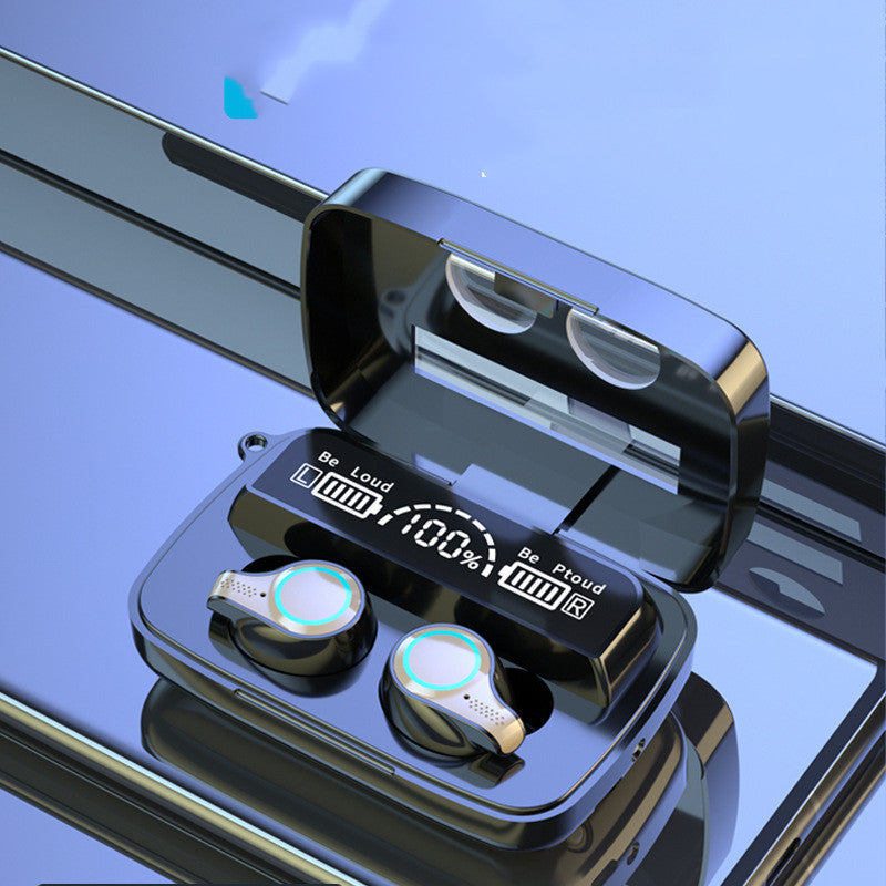 JMT-639626 Mirror Series Wireless Digital Display TWS Bluetooth Headset - Stereo, Dual-Call, Voice Control, 10m Range