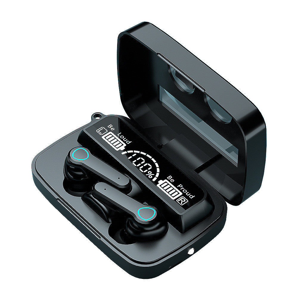 JMT-639626 Mirror Series Wireless Digital Display TWS Bluetooth Headset - Stereo, Dual-Call, Voice Control, 10m Range