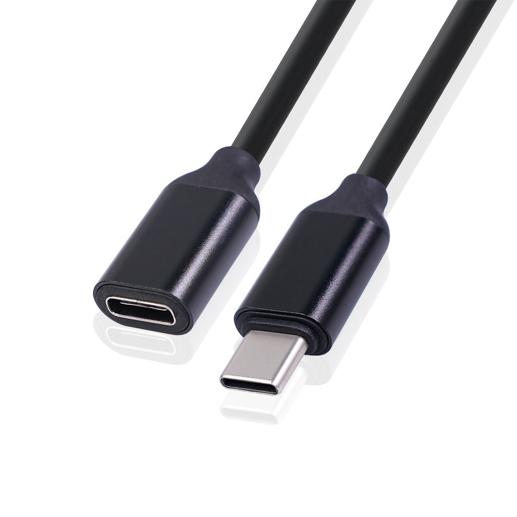 JMT-639818 Male to Female Extension Cable - Black Aluminum Alloy Shell, Available in 50cm, 1m, and 1.5m Lengths