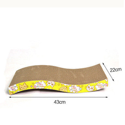 JMT-639818 S-Shaped & M-Shaped Cat Scratcher Lounge - Corrugated Paper Catnip Mat for Healthy Claw Maintenance