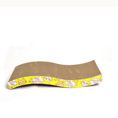 JMT-639818 S-Shaped & M-Shaped Cat Scratcher Lounge - Corrugated Paper Catnip Mat for Healthy Claw Maintenance