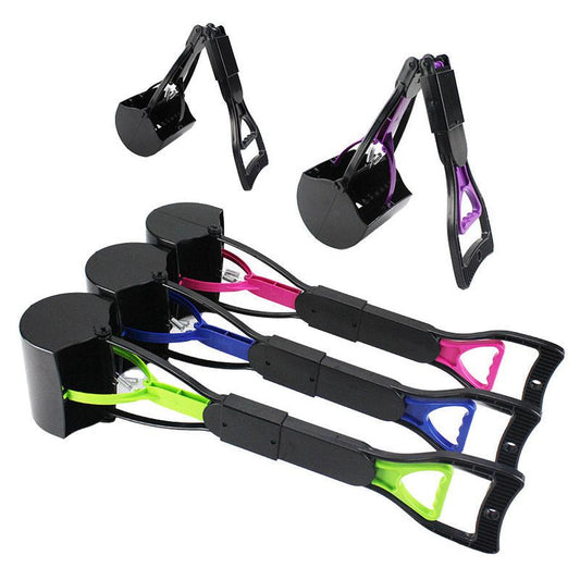 JMT-639882 Pet Toilet Picker with Long Handle - Durable Plastic Design for Easy Waste Cleanup