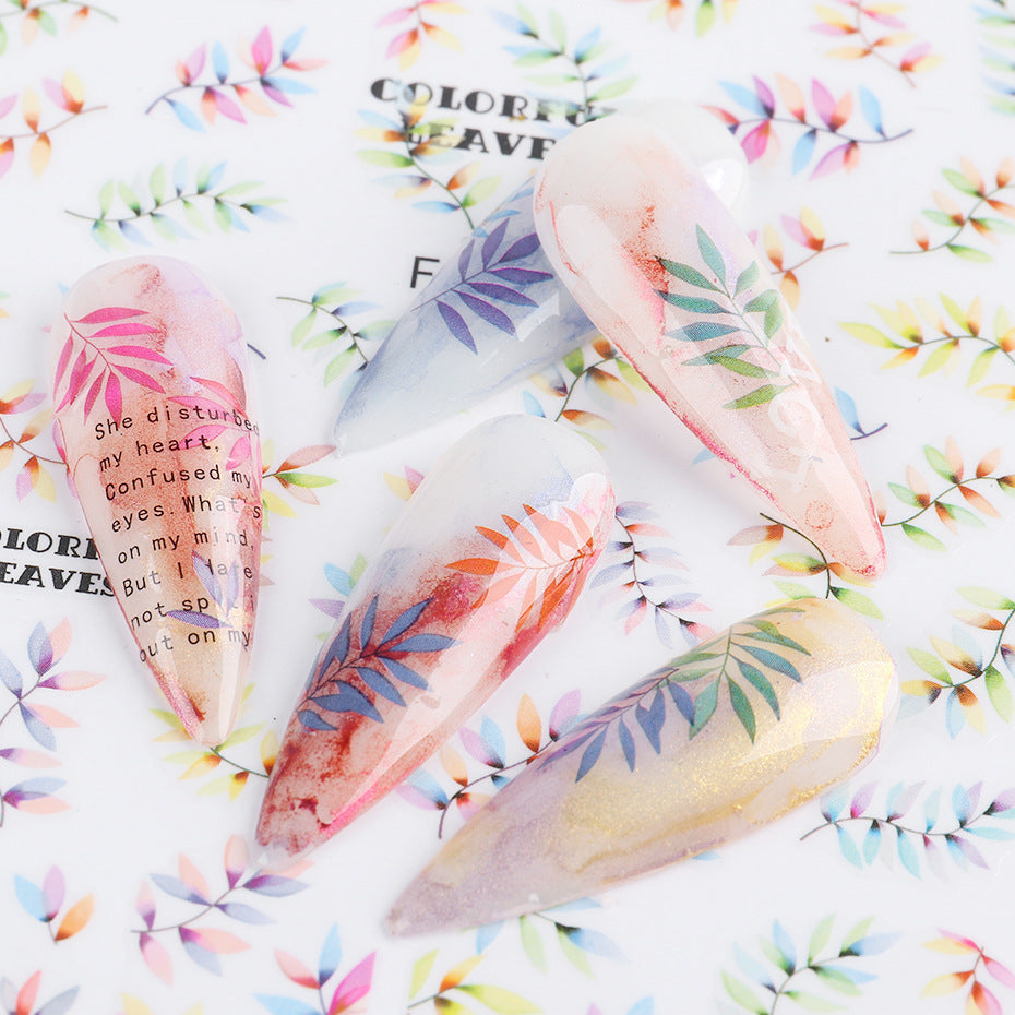 JMT-639946 Floral Nail Stickers Collection - Assorted Designs for Creative Nail Art