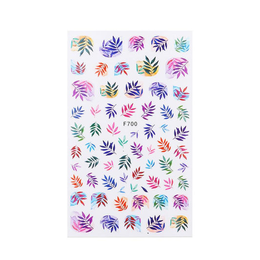 JMT-639946 Floral Nail Stickers Collection - Assorted Designs for Creative Nail Art