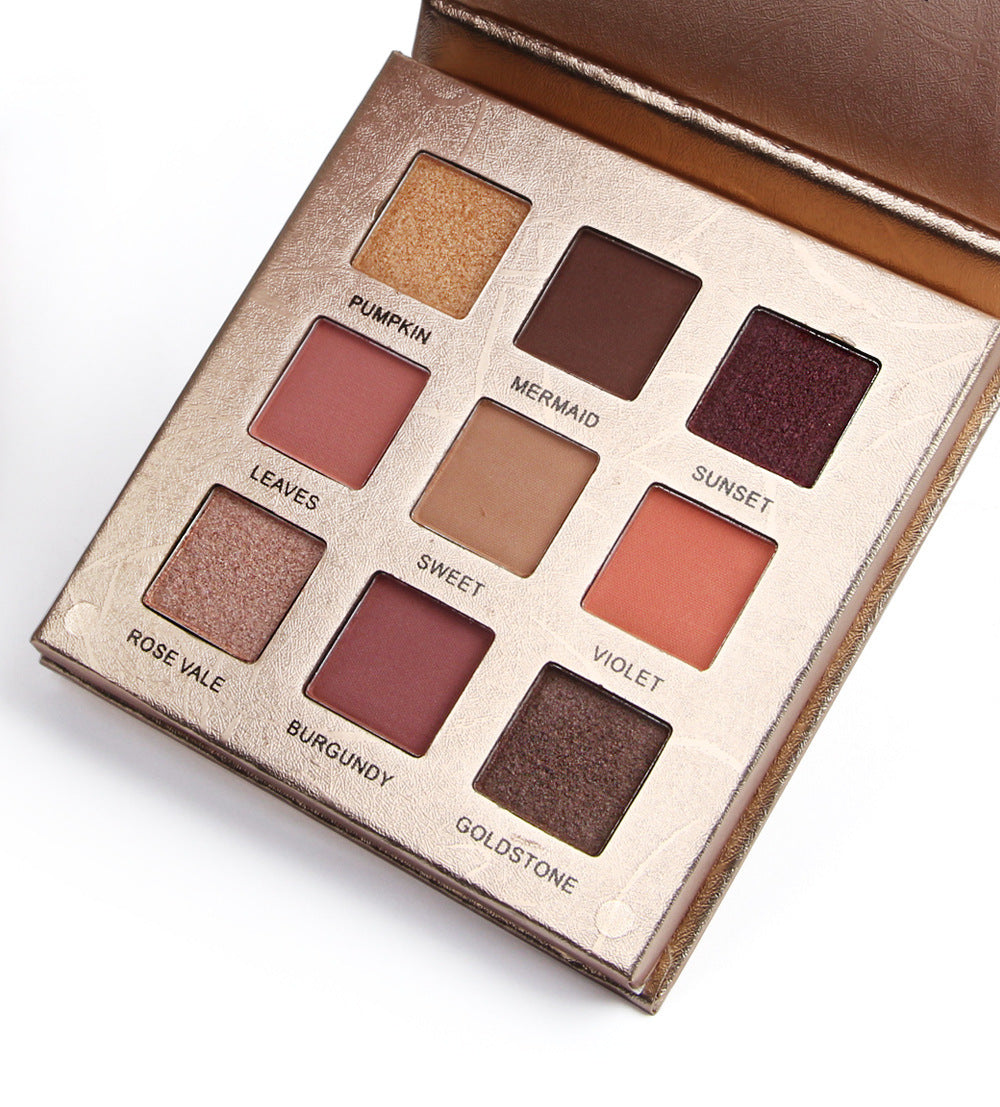 JMT-640074 Golden 9-Color Matte Eyeshadow Palette - Versatile and Vibrant Shades