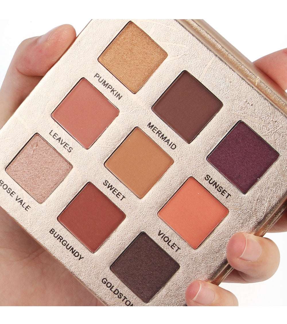 JMT-640074 Golden 9-Color Matte Eyeshadow Palette - Versatile and Vibrant Shades