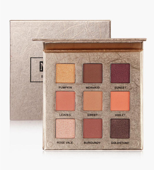 JMT-640074 Golden 9-Color Matte Eyeshadow Palette - Versatile and Vibrant Shades