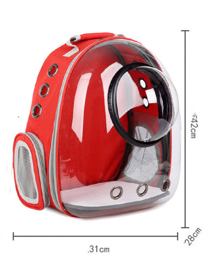JMT-640138 Transparent Cat Carrier Bag with Ventilated Design