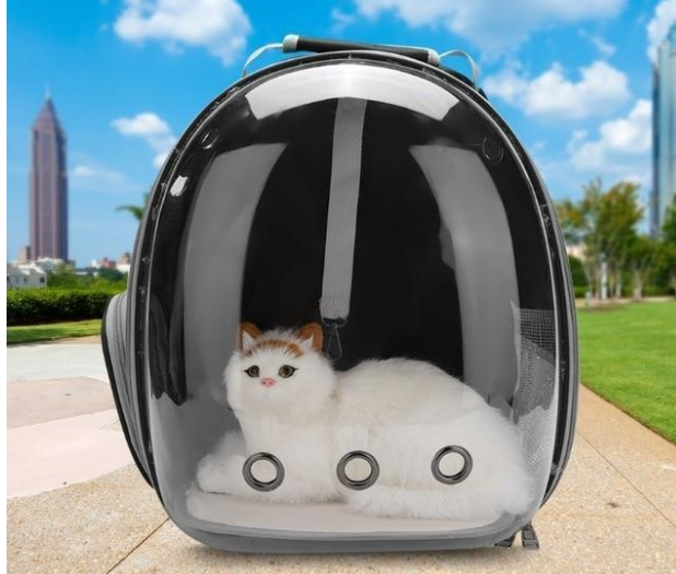 JMT-640138 Transparent Cat Carrier Bag with Ventilated Design