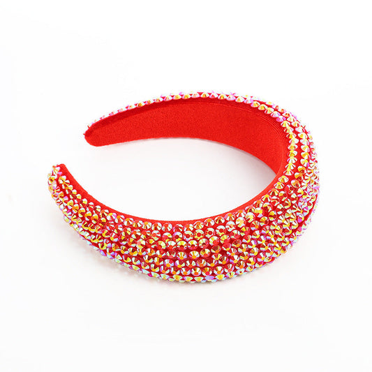 JMT-640330 Baroque Rhinestone Wide-Edged Hair Band in Multiple Colors