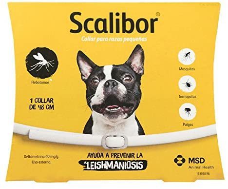 JMT-640458 Flea and Deworming Collar for Dogs and Cats, Large Size, Grey Mohair Material