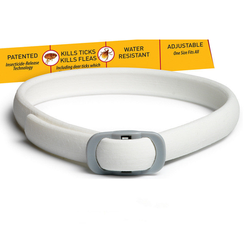 JMT-640458 Flea and Deworming Collar for Dogs and Cats, Large Size, Grey Mohair Material