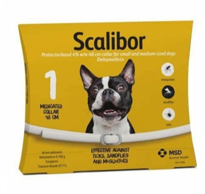 JMT-640458 Flea and Deworming Collar for Dogs and Cats, Large Size, Grey Mohair Material