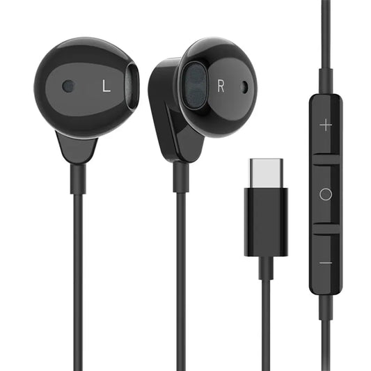 JMT-640458 Noise-Cancelling USB-C In-Ear Headphones with Microphone and Stereo Sound