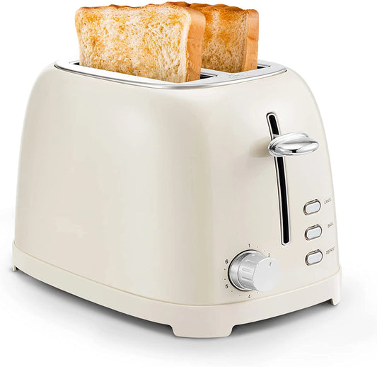 JMT-640458 Stainless Steel 2-Slice Retro Toaster for Waffles and Bread