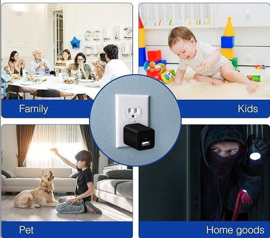 JMT-640970 2K WiFi Security Camera Charger with Smart Motion Detection and Loop Recording