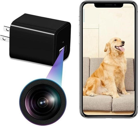 JMT-640970 2K WiFi Security Camera Charger with Smart Motion Detection and Loop Recording