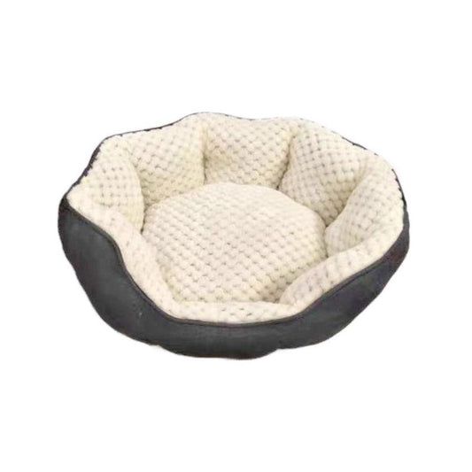 JMT-641098 Cozy High Rest Nest Cat Bed with Dark Gray Shell Backrest for Small to Medium Pets, Perfect for Autumn and Winter