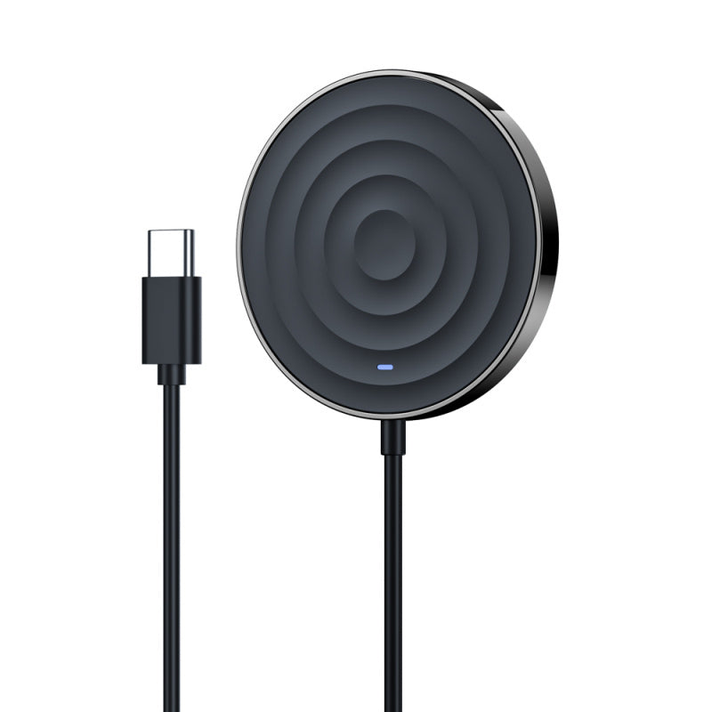 JMT-641482 Magnetic Wireless Charger Compatible with iPhone 12 Pro – 15W Fast Charging, USB Interface, Available in Blue, White, and Black
