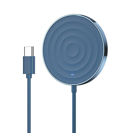 JMT-641482 Magnetic Wireless Charger Compatible with iPhone 12 Pro – 15W Fast Charging, USB Interface, Available in Blue, White, and Black