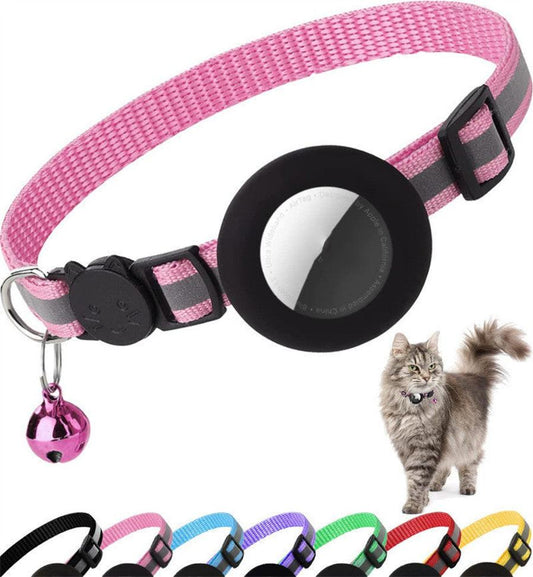 JMT-641610 Reflective Anti-Lost Pet Collar for Kittens and Puppies - Striped Design in Multiple Colors