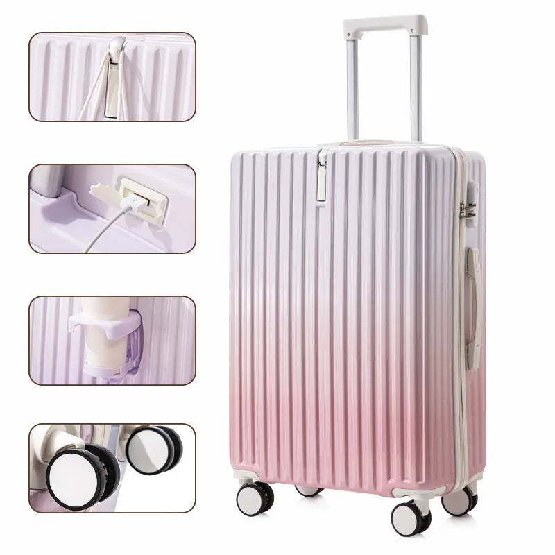 JMT-641674 Lightweight ABS Cabin Luggage Trolley Suitcase Set - Available in 20, 24, 28 inch Options
