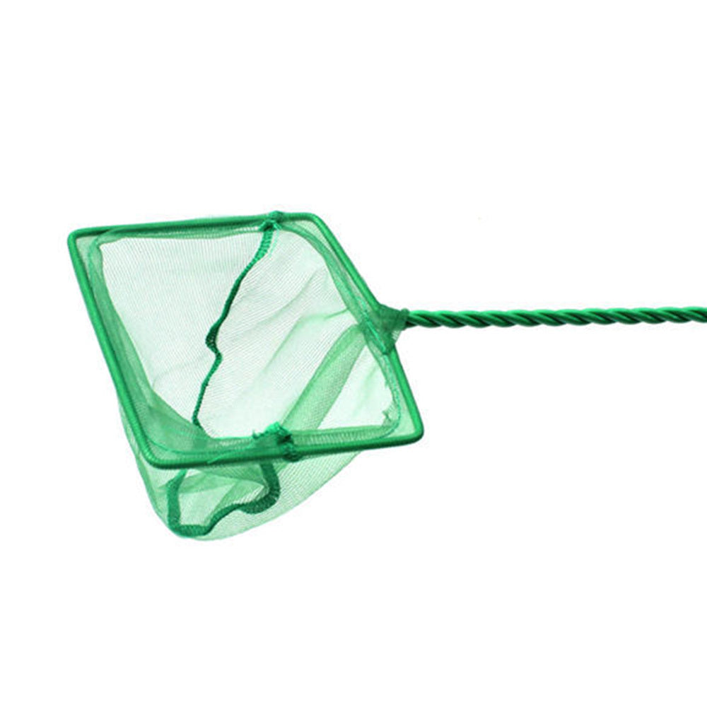 JMT-642122 Telescopic Fishing Net for Aquarium - Round & Square Sizes Available 3-12 Inches, Green