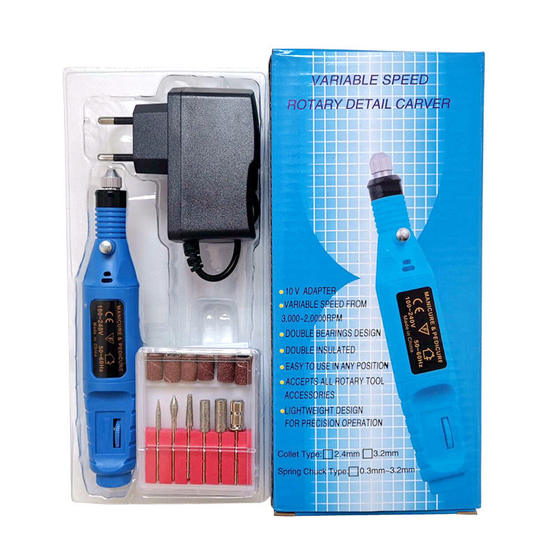 JMT-642250 Electric Nail Polisher with Adjustable Speed and Multiple Grinding Heads for Professional Nail Care