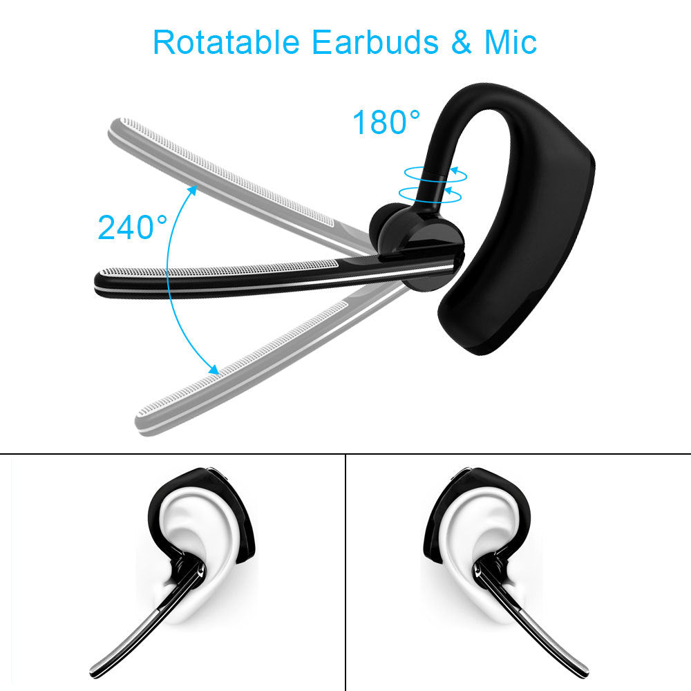 JMT-642442 Wireless Bluetooth Headset with Intelligent Voice Control and Dual Connectivity for Android/iOS Smartphones