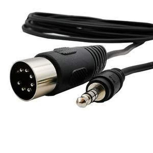JMT-642634 DIN 7-Pin Audio and Video Adapter Cable to 3.5mm for Computers, TVs, Mobile Phones, and MP3s
