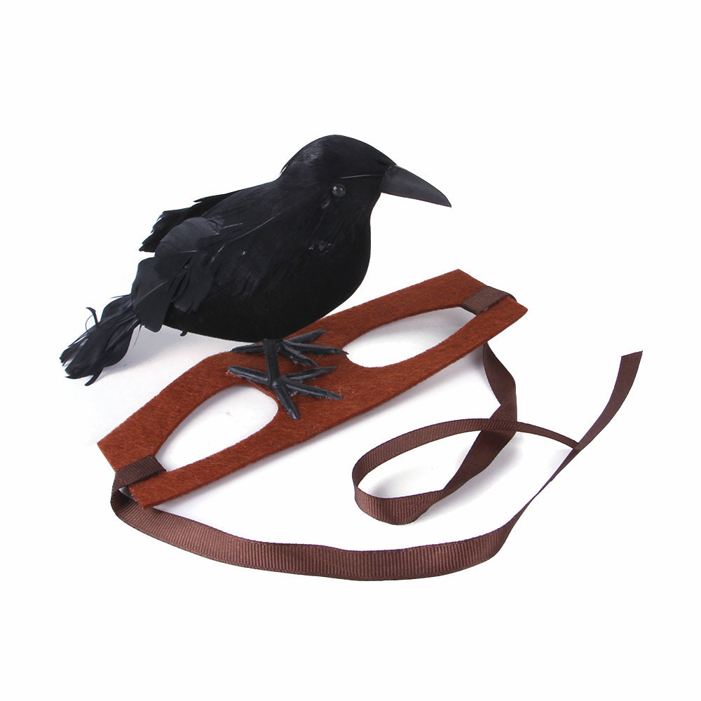 JMT-642762 Raven-Themed Cat Dress Headgear for Fun Pet Dress-Up