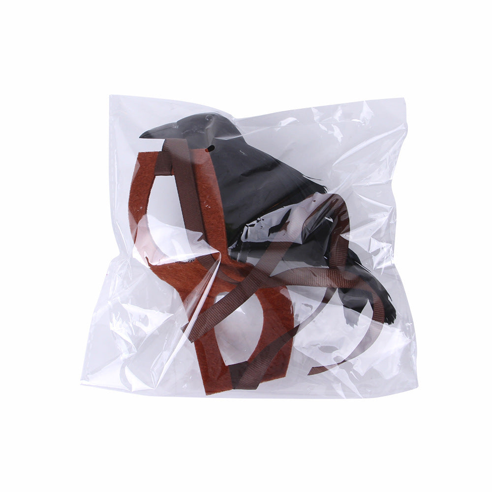 JMT-642762 Raven-Themed Cat Dress Headgear for Fun Pet Dress-Up