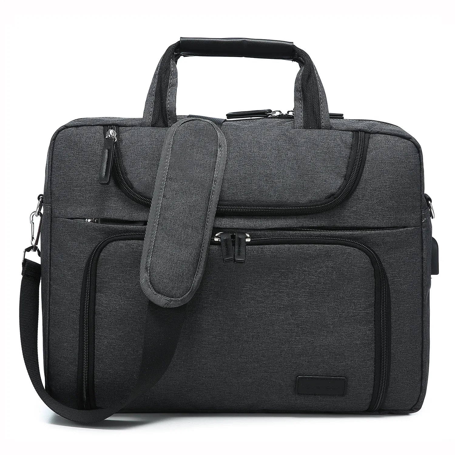 JMT-642762 Waterproof 15.6-17.3 Inch Laptop Briefcase with Adjustable Shoulder Strap for Men