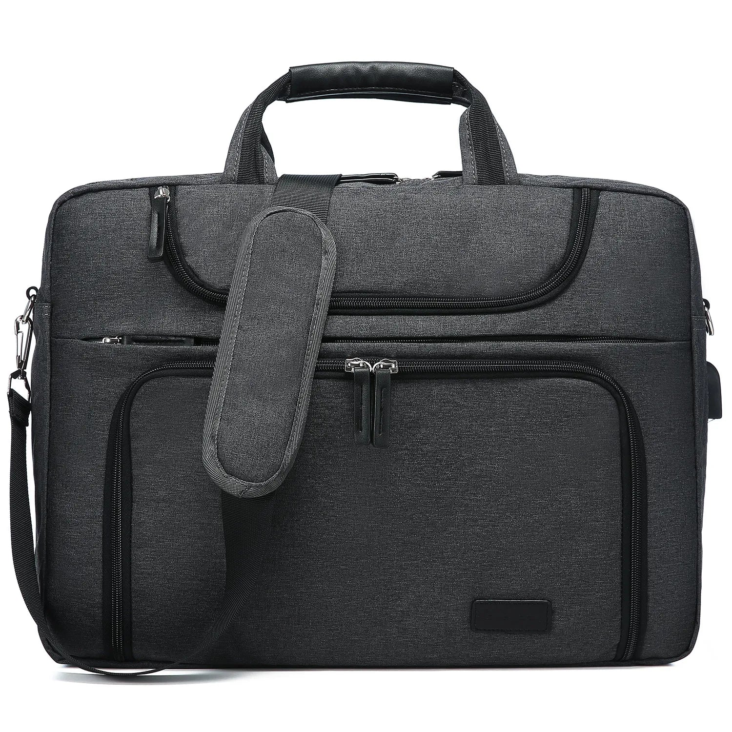 JMT-642762 Waterproof 15.6-17.3 Inch Laptop Briefcase with Adjustable Shoulder Strap for Men