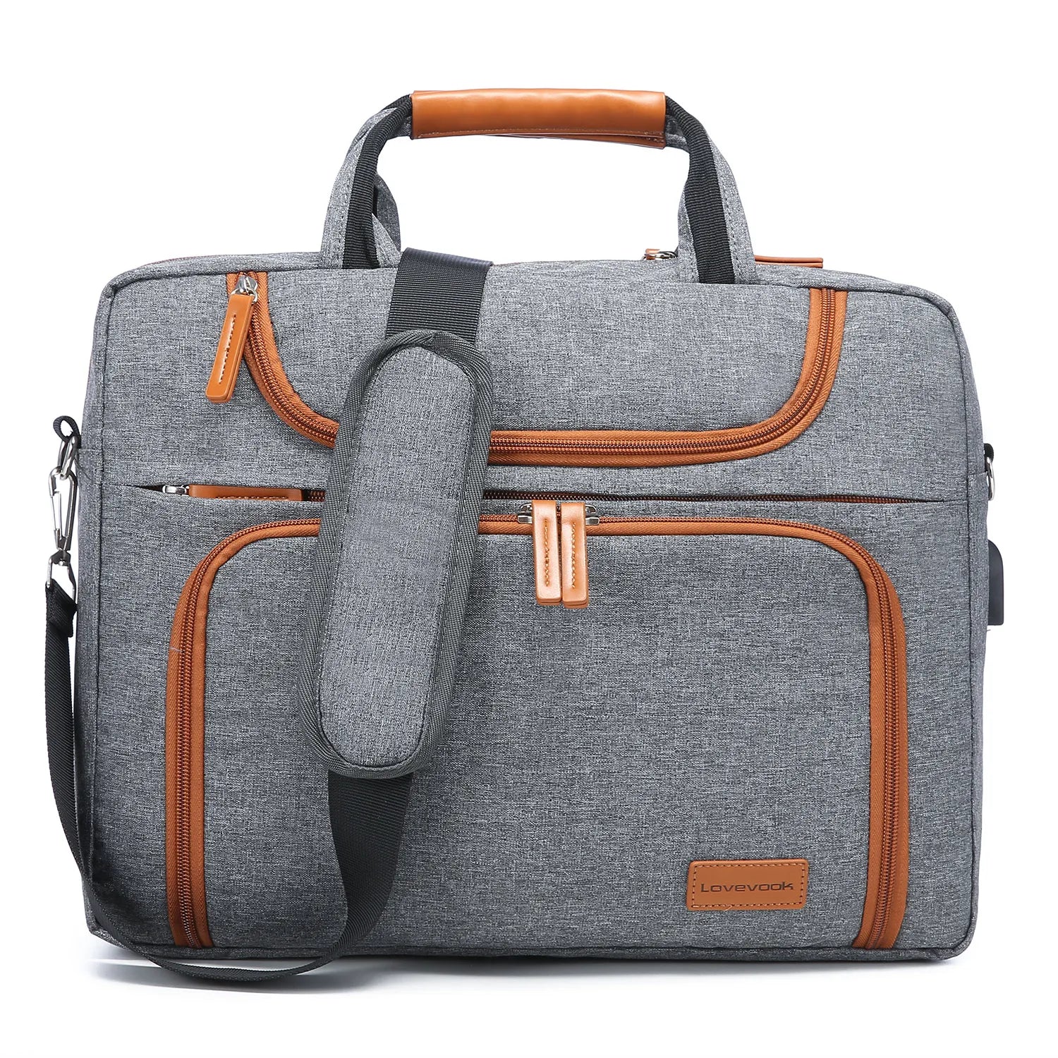 JMT-642762 Waterproof 15.6-17.3 Inch Laptop Briefcase with Adjustable Shoulder Strap for Men