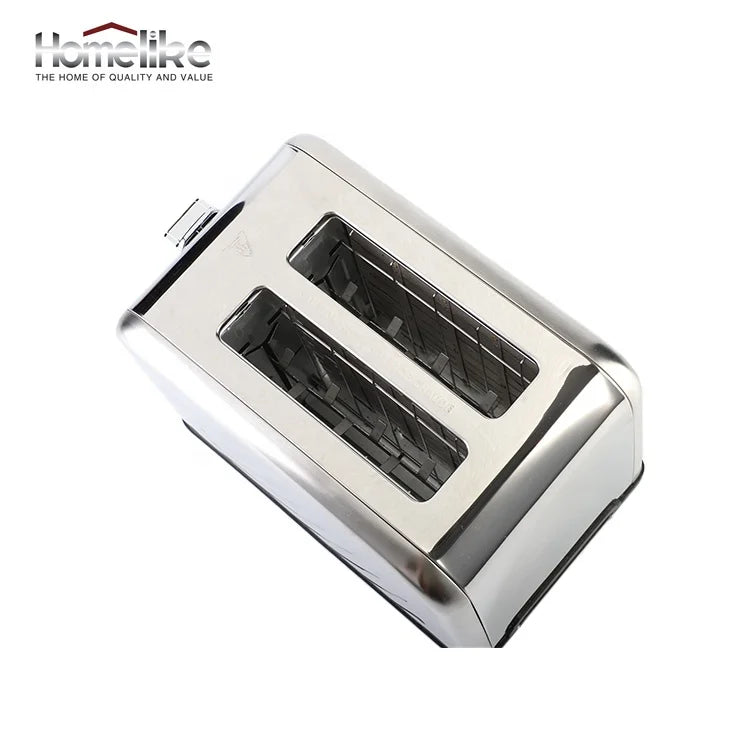 JMT-642890 Stainless Steel 2-Slice Automatic Pop-Up Bread Toaster with LED Display
