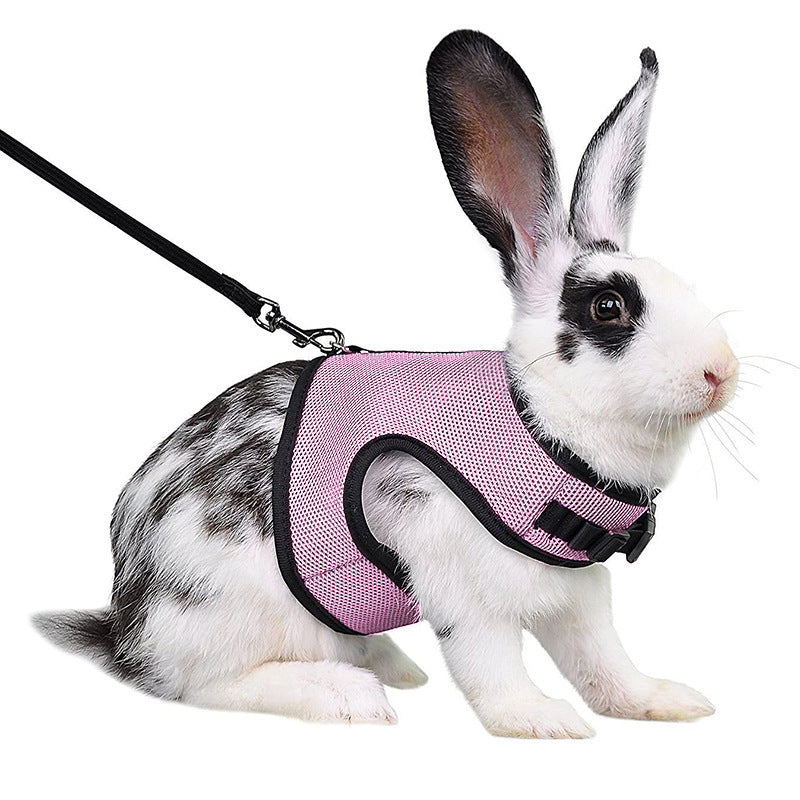 JMT-642954 Pet Traction Vest for Mini Pets - Adjustable Mesh Harness for Guinea Pigs, Rabbits - Available in Multiple Colors