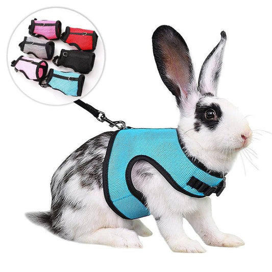JMT-642954 Pet Traction Vest for Mini Pets - Adjustable Mesh Harness for Guinea Pigs, Rabbits - Available in Multiple Colors