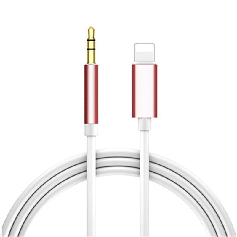 JMT-643210 3.5mm Audio Cable for Mobile Phones and Car Audio - 1 Meter, Gold-Plated Tinned Copper, Available in Pink, Gold, Black, Silver