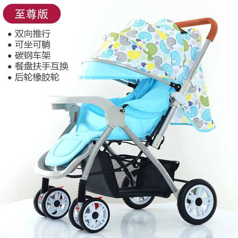 JMT-643274 Foldable Multifunctional Baby Stroller with Adjustable Canopy and Compact Design