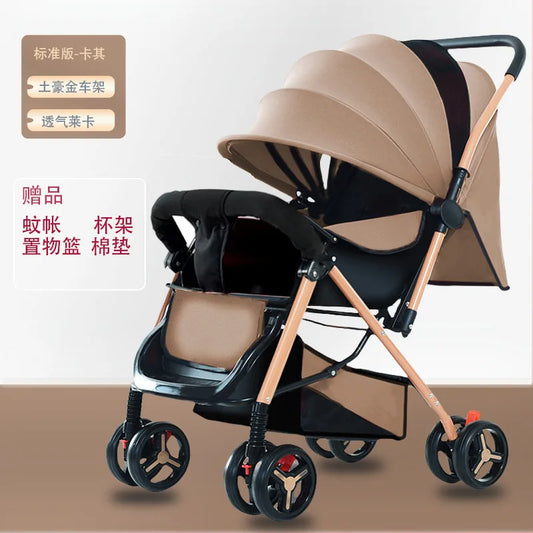 JMT-643274 Foldable Multifunctional Baby Stroller with Adjustable Canopy and Compact Design