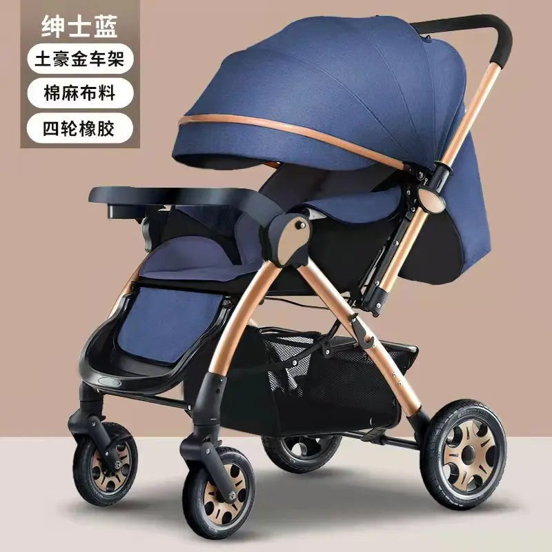 JMT-643274 Foldable Multifunctional Baby Stroller with Adjustable Canopy and Compact Design