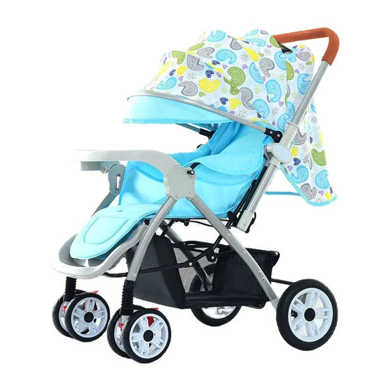 JMT-643274 Foldable Multifunctional Baby Stroller with Adjustable Canopy and Compact Design