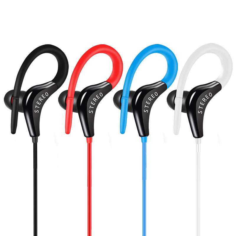 JMT-643594 Super Bass Earhook Headphones with Microphone for Sports and Mobile Devices
