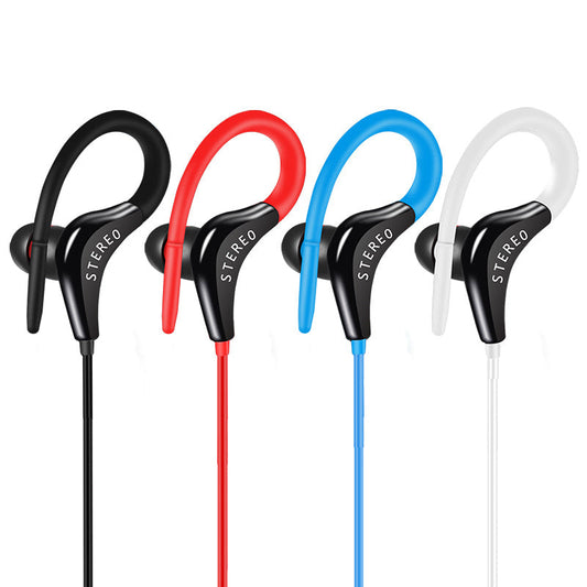 JMT-643594 Super Bass Earhook Headphones with Microphone for Sports and Mobile Devices